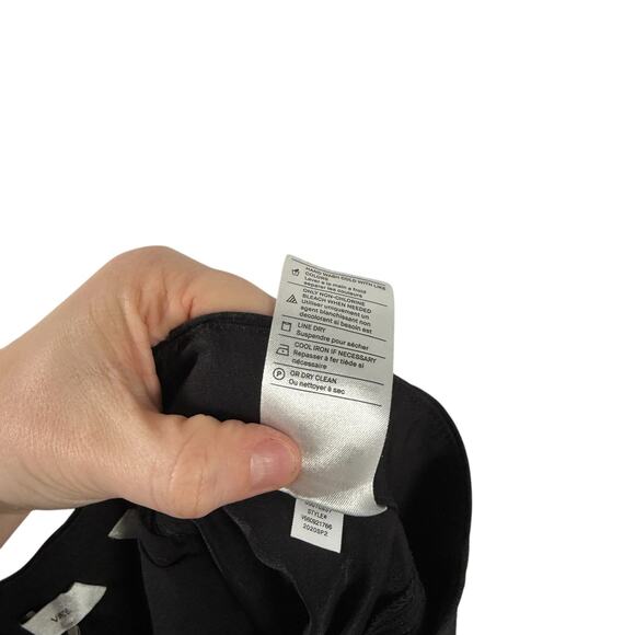 Vince Linen Blend Black Wide Leg Crop Pants Office Career Lagenlook Womens 0 - Picture 8 of 8